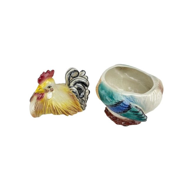 BDK Made in USA 238 Lidded Chicken Ceramic Mid Century Whimsical American Cerami - Picture 7 of 12